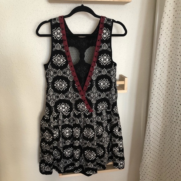 Free People Embroidered Open Back Mini Dress, sz S - Picture 3 of 3